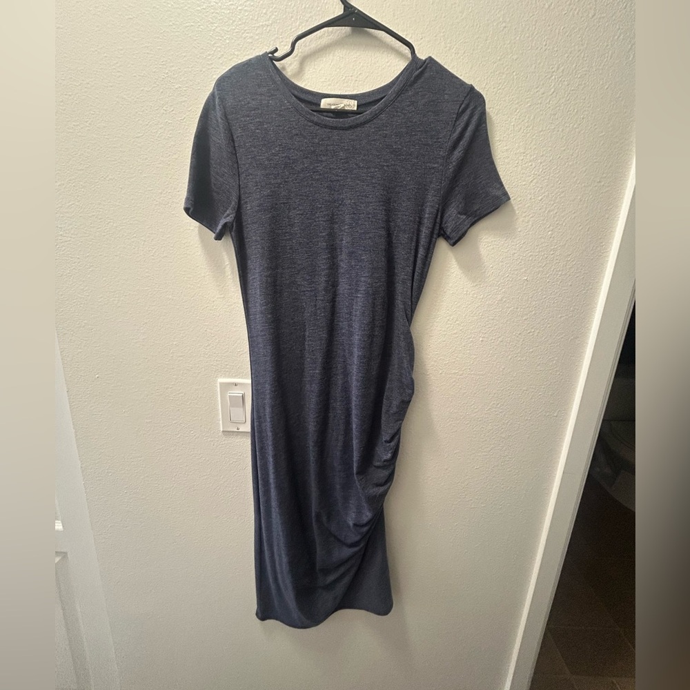 Elegant Navy Blue T-Shirt Dress